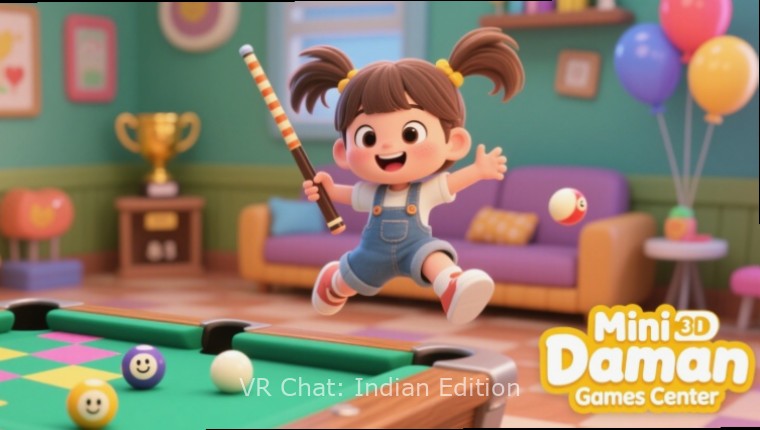 VR Chat: Indian Edition users interacting as various Indian cultural avatars including saree, kurta, and turban wearing characters